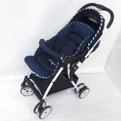 西松屋 SmartAngel スマートエンジェル ベビーカー ネイビー ※中古のサムネイル