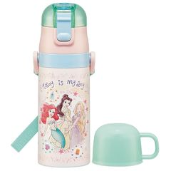 [신품] 스케이터 (Skater) 물통 어린이용 2WAY 직접 마시는 420ml 컵 마시는 350ml 디즈니 프린세스 23 소녀 소용량 스테인리스 보온 보냉 경량 waterbottle 스포츠 병 키즈 어린이 물병 SKDC3-A