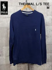 美品 ポロラルフローレン サーマル 長袖Tシャツ 紺 M ネイビー POLO RALPH LAURENのサムネイル