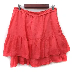 ペイトンプレイス PEYTON PLACE フレアスカート ひざ丈 ティアード 13B XL サーモンピンク /YIのサムネイル