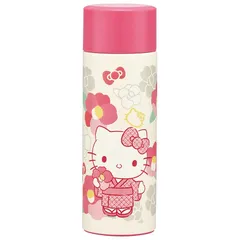 【新品】 スケーター(Skater) 直飲み マグボトル ミニ ステンレスボトル 水筒 ケータイマグ 120ml 小容量 保温 保冷 真空二重構造 サンリオ ハローキティ 椿 SMBC1B-A 1