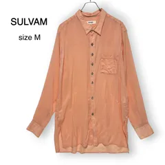 サルバム sulvam 日本製 テンセル100%  長袖シャツ ドレスシャツ  オレンジ Mサイズ メンズ ユニセックス トップス  カジュアル モード ドメブラ デザイナーズのサムネイル