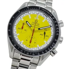 オメガ OMEGA スピードマスター 3510.12 時計 メンズ ブランド レーシング シューマッハ クロノグラフ 自動巻き AT ステンレス SS イエロー シルバー 磨き済み【中古】Bのサムネイル
