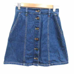 ブラウニー BROWNY STANDARD 台形スカート ミニ デニム F 青 ブルー /YK ●RYのサムネイル