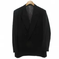ダンヒル dunhill テーラードジャケット ダブル ストライプ柄 ピークドラペル 本切羽 総裏地 グレー /KB ■ECG005のサムネイル