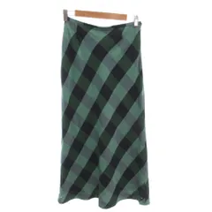 ジェラールダレル GERARD DAREL ロングスカート L 緑 グリーン チェック柄  ストレートシルエット /MX ■ECF005のサムネイル