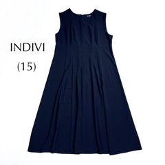 大きいサイズ！INDIVI/15号サロペットスカート/ロング/ネイビー - メルカリ