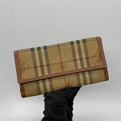 BURBERRY バーバリー 長財布 ノバチェック キャンバス レザー - メルカリ