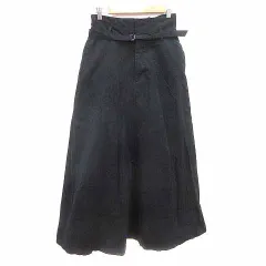 セポ CEPO フレアスカート ロング マキシ ベルト M 黒 ブラック /YKのサムネイル