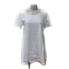 N.Natural Beauty Basic N.ナチュラルビューティーベーシック ワンピース ミニ 半袖 総レース M 白 ホワイト /YIのサムネイル