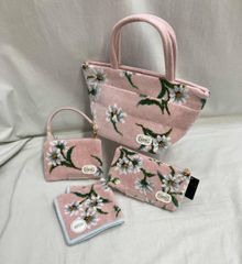 新品未使用☆FEILER フロランスミュゲ 3点セット ネイビー花柄