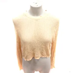 レイカズン Ray cassin ニット カットソー Uネック 長袖 F オレンジ /RTのサムネイル