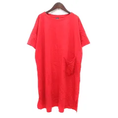 シャンブルドゥシャーム chambre de charme ワンピース ひざ丈 五分袖 F 赤 レッド /MNのサムネイル