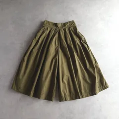 美品 / A21501 HARVESTY ハーベスティ / CIRCUS CULOTTES サーカスキュロット / レディース 1 / オリーブ / 日本製 / 綿 ワイドパンツ / ボトムのサムネイル