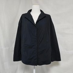 【美品】トリココムデギャルソン　前開きジャケット　ブラック　襟付き 美品】トリココムデギャルソン 前開きジャケット ブラック 襟付き