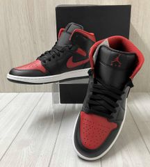 Air Jordan 1 Mid Black/Red ソールガード施工済み - メルカリ