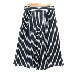インデックス INDEX ワイドパンツ ストライプ M 紺 ネイビー /MNのサムネイル