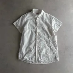 美品 / KAPITAL キャピタル / 半袖 コットンリネン パッチワーク カットオフ カトマンズシャツ / レディース S/1 / オフホワイト / 日本製 / ブラウス / トップスのサムネイル