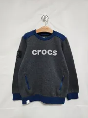 クロックス 起毛 スウェット Tシャツ ネイビー チャコール キッズ 7-8歳 1216のサムネイル