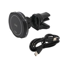 【新品】 槌屋ヤック(Tsuchiya Yac) 車内用品 スマホホルダー ワイヤレスチャージ マグホルダー エアコン ブラック PF-418 0