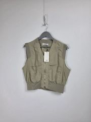 sacai サカイ 22SS ドッキング 異素材切替 バイカラー ベスト シャツ