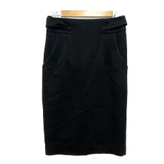 バーニーズニューヨーク BARNEYS NEW YORK タイトスカート ミモレ ロング 36 S 黒 ブラック /MNのサムネイル
