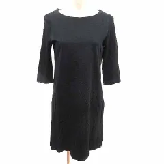 ドレステリア DRESSTERIOR ワンピース ミニ ボートネック 長袖 黒 ブラック /YKのサムネイル