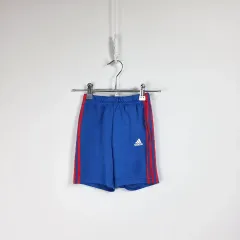 アディダス ブルーレッド ウエストゴム ハーフパンツ キッズ 2-3歳 0528