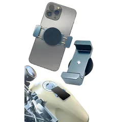 【新品】 【GOROPRI】バイク スマホホルダー マグネット バイク用スマホホルダー 超強力 マグネット式 燃料タンクにワンタッチで貼付け カメラアクセサリ スマホマウント PUレザー収納袋付き (オーシャンブルー) 0のサムネイル