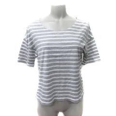 ドレステリア DRESSTERIOR カットソー ボーダー 半袖 グレー 白 ホワイト /YIのサムネイル