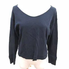 ギャルリーヴィー GALERIE VIE トゥモローランド カットソー ショート丈 長袖 S 紺 ネイビー /YKのサムネイル