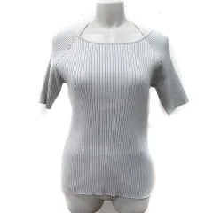 プロポーション ボディドレッシング PROPORTION BODY DRESSING ニット カットソー リブ 半袖 FR グレー /YIのサムネイル