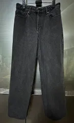 ムシンサスタンダード musinsa standard ムシンサスタンダード ブラック ワイド デニム パンツ 29サイズ