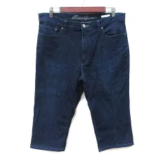 エディーバウアー EDDIE BAUER クロップドパンツ デニム ジーンズ 35 紺 ネイビー /YIのサムネイル