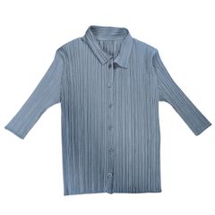 PLEATS PLEASE 長袖シャツ グレー サイズ3〜4 カーディガン - メルカリ