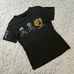 CHUBBYGANG チャビーギャング Tigers 阪神タイガース 正規品 コラボTシャツ ロック スカル ドクロ コットン100% 半袖Tシャツ キッズ ジュニア 子供  140-160サイズ相当のサムネイル