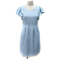 プロポーション ボディドレッシング PROPORTION BODY DRESSING ワンピース ひざ丈 半袖 1 S 水色 /YIのサムネイル
