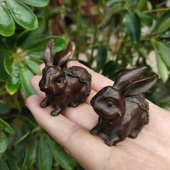 うさぎの置物 2体セット 金属製 - メルカリ