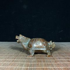 金工名品 古銅宣徳銅 亀 置物 盆景 N 8600E - メルカリ