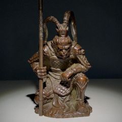 彫刻 イゴロット族 男性狩人の姿を象ったもの マホガニー材に彫られた