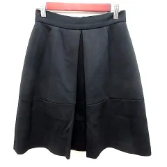 マイストラーダ Mystrada スカート フレア ひざ丈 38 黒 ブラック /RTのサムネイル