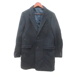 ユナイテッドアローズ A DAY IN THE LIFE UNITED ARROWS チェスターコート シングル 総裏地 ウール M 紺 ネイビー /MN