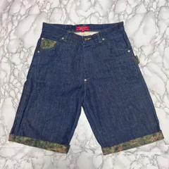 希少【NITRAID ナイトレイド  【商品名】モザイク ドープフォレスト リアルウィード/デニム ペインター パンツ/ハーフパンツ ショートパンツのサムネイル