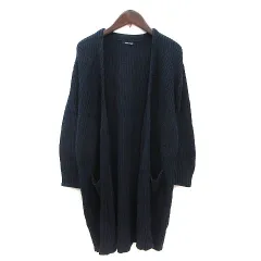ワンウェイ one way カーディガン ニット ガウン 長袖 M 紺 ネイビー /MSのサムネイル