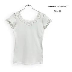 ERMANNO SCERVINO エルマンノ シェルヴィーノ レース 刺繍 半袖 カットソー Size38のサムネイル