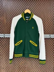 ポロラルフローレン コットン バイカラー ブルゾン ジップアップ ジャケット M