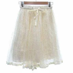 ジルバイジルスチュアート JILL by JILLSTUART チュールスカート フレア ひざ丈 ウエストマーク FR 白 ホワイト /YKのサムネイル