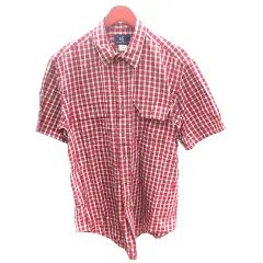 エドウィン EDWIN エドウィンスポーツ edwin sports ステンカラーシャツ チェック 半袖 L 赤 レッド /AUのサムネイル