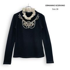 ERMANNO SCERVINO シルク100% シアーブラウス 総柄 42 - メルカリ