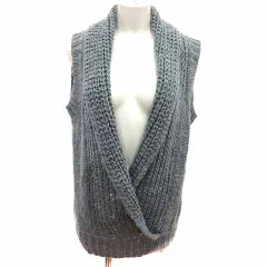 レイビームス Ray Beams ニットベスト プルオーバー カシュクール グレー /YKのサムネイル